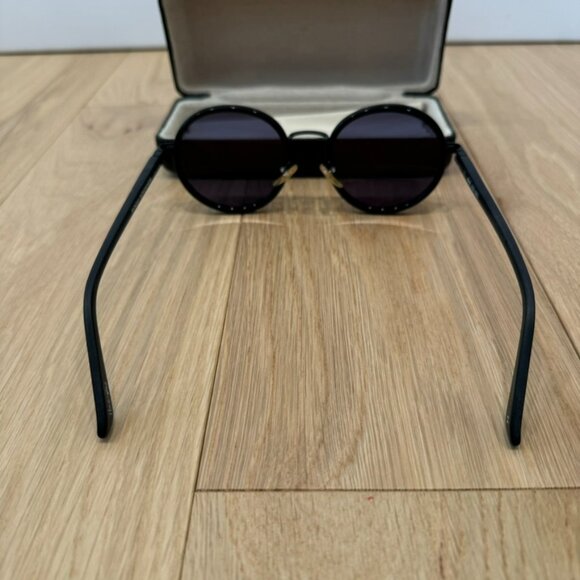 Sunday Somewhere Ned Round Sunglasses Black & Gold NEW - Picture 3 of 8